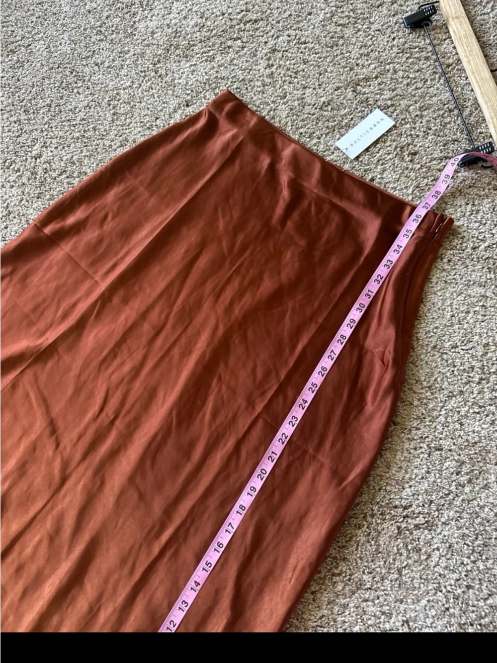 NWT Baltic Born Collection: Celeste Satin Midi Skirt in Spice size XL - Picture 9 of 10